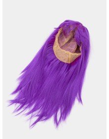 Purple Color Straight Cut Long Party Wig Fake Hair