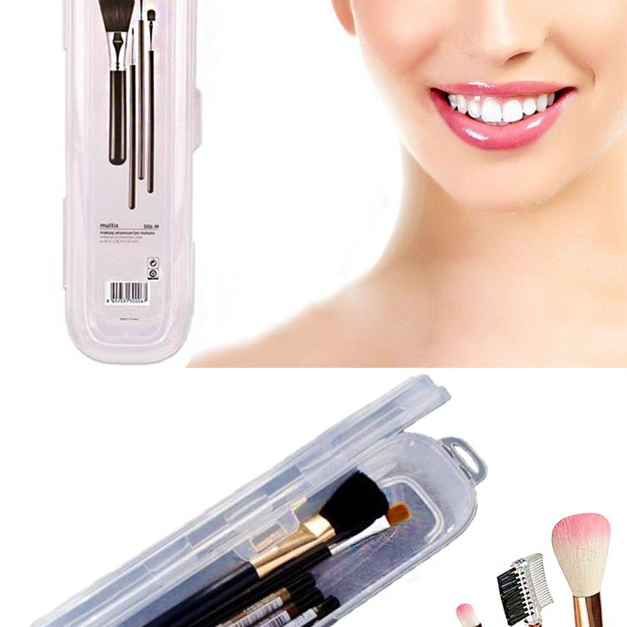 Multi Transparent Cover Bag Storage - Toothbrush - Makeup Brush - Pen Holder Box