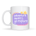 Adventure Awaits Go Explore Written Porcelain Mug MODEL 157 – Motivational Themed, Cute Design, Coffee & Tea Cup Adventure Awaits Go Explore Written Porcelain Mug MODEL 157 – Motivational Themed, Cute Design, Coffee & Tea Cup
