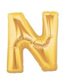 N Letter Foil Balloon Gold Color 40 inch