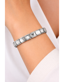 Steel Bracelet with Heart Detail – Stylish Stainless Steel Italian Model Bracelet
