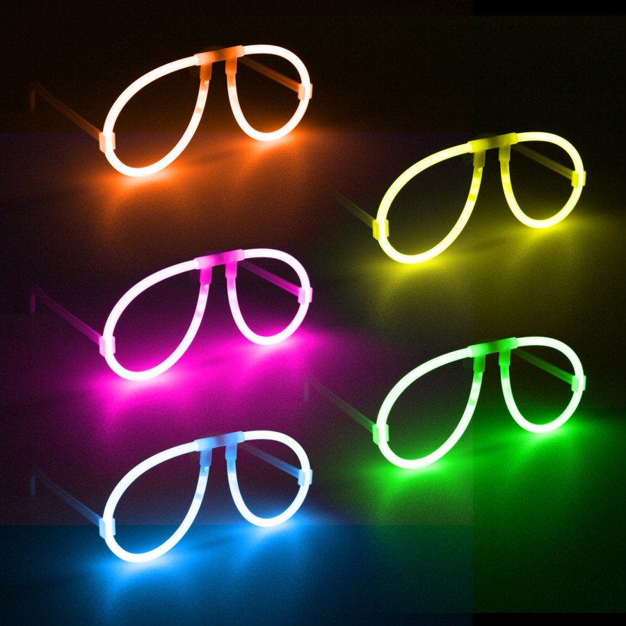 Neon Glow Phosphor Glasses – Festival & Party (Set of 12)