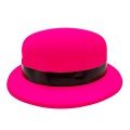 Neon Party Pink Color Bowler Plastic Party Hat