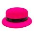Neon Party Pink Color Bowler Plastic Party Hat