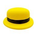 Neon Party Yellow Color Bowler Plastic Party Hat