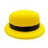 Neon Party Yellow Color Bowler Plastic Party Hat