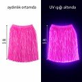 Neon Pink Hawaiian Party Skirt 40 cm