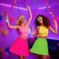 Neon Pink Hawaiian Party Skirt 40 cm