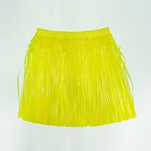 Neon Yellow Hawaiian Party Skirt 40 cm