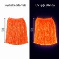Neon Orange Hawaiian Party Skirt 40 cm