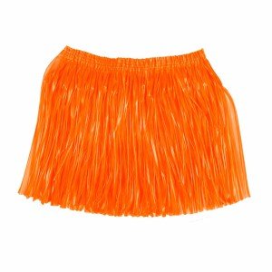Neon Orange Hawaiian Party Skirt 40 cm