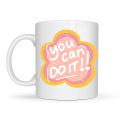 You Can Do It Written Porcelain Mug MODEL 126 – Gift Cup with Motivational Message, Floral Design, Giving Positive Energy You Can Do It Written Porcelain Mug MODEL 126 – Gift Cup with Motivational Message, Floral Design, Giving Positive Energy