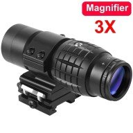 Nikula Magnifier 3x Zoom Binoculars - 22mm Rail Compatible, Folding Spring Mounted