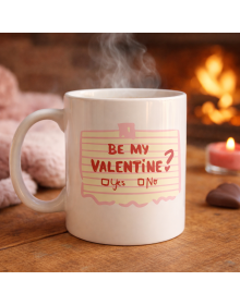 Be My Valentine Porcelain Mug – Model 8 Special Romantic Design for Valentines