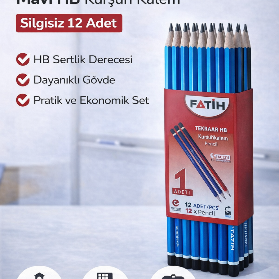 Fatih Mercanlı 12010 HB Pencil 12 Pcs