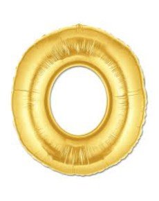 O Letter Foil Balloon Gold Color 40 inch