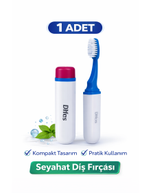 Difas Travel Type Toothbrush | Portable 1 Piece with Cover