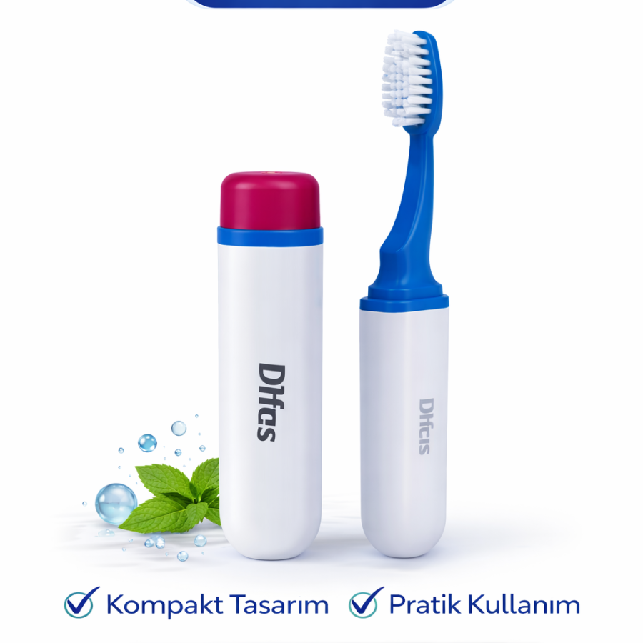 Difas Travel Type Toothbrush | Portable 1 Piece with Cover