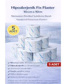 Hypoallergenic Fix Patch 10 cm x 10 m 5 Pieces Nonwoven Medical Fixation Tape Adhesive Dressing Patch