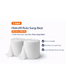 Hydrophilic Roll Dressing Cloth 10 cm x 100 m 2 Pieces Cotton Gauze Roll Dressing Cloth