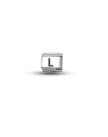 Nomination Compatible L Letter Charm | Steel Bracelet Accessory | Personalized Letter Module | Minimal & Elegant Design
