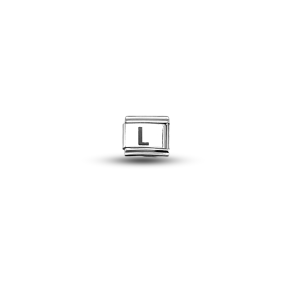 Nomination Compatible L Letter Charm | Steel Bracelet Accessory | Personalized Letter Module | Minimal & Elegant Design