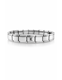 K Letter Steel Bracelet – Personalized Initial Bracelet – Stainless Steel Elegant Bracelet