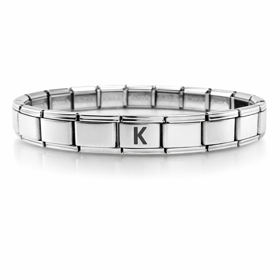 K Letter Steel Bracelet – Personalized Initial Bracelet – Stainless Steel Elegant Bracelet K Letter Steel Bracelet – Personalized Initial Bracelet – Stainless Steel Elegant Bracelet
