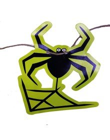 Spider Shaped Hanging Halloween Pennant Banner Poster 2 Meters