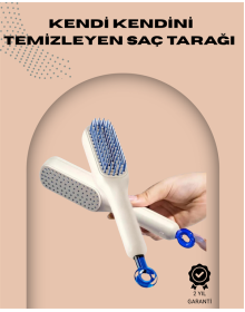 Automatic Cleaning Ergonomic Hair Comb – With Massage Head