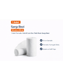 Bandage Cloth 10 cm x 10 m 1 Piece Cotton Hydrophilic Gauze Single Roll Bandage