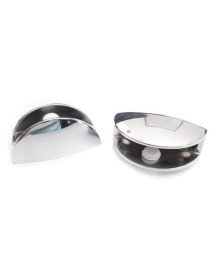 Oval Chrome Shelf Glass Holder Set