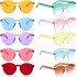 Oval Shaped Rimless Party Glasses 6 Colors 6 Pieces