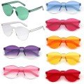 Oval Shaped Rimless Party Glasses 6 Colors 6 Pieces