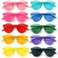 Oval Shaped Rimless Party Glasses 6 Colors 6 Pieces