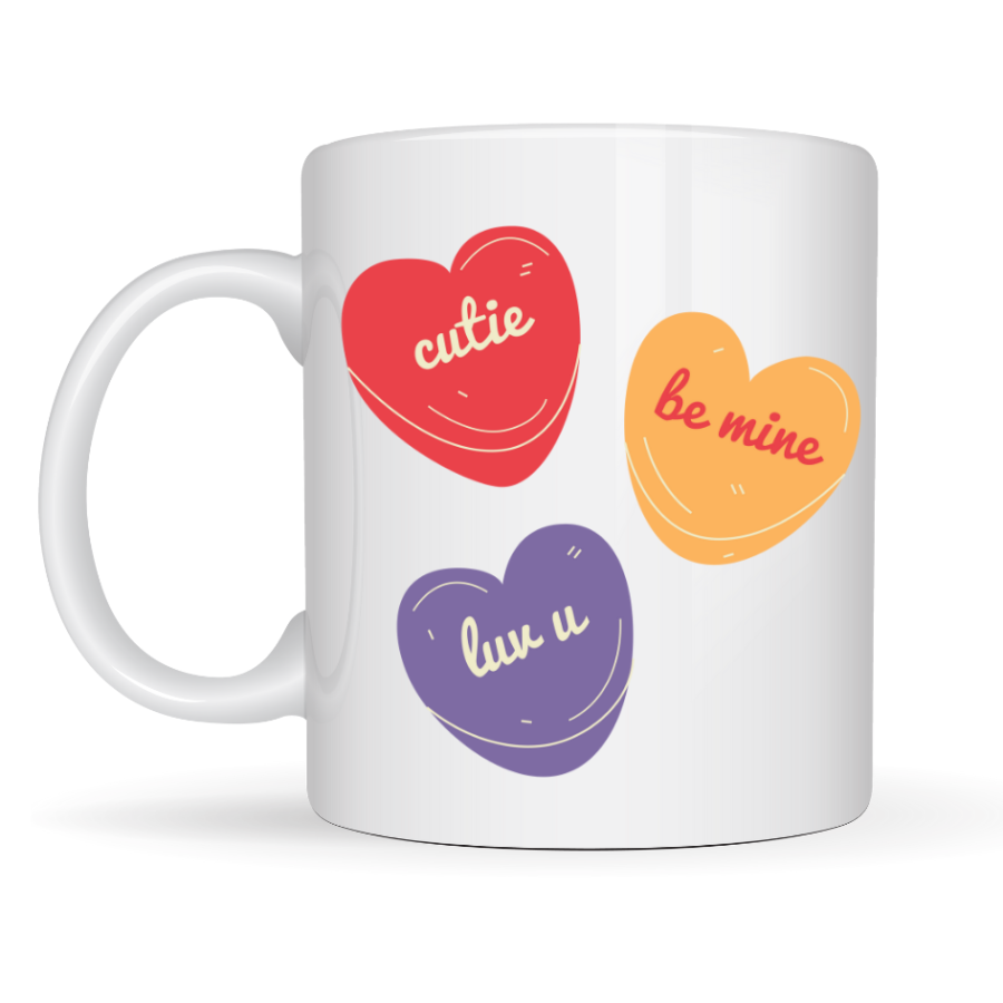 Cutie Be Mine lYK U Porcelain Mug – Model 9 - Special Sweet Design for Lovers