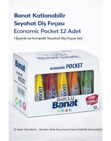 Banat Foldable Travel Toothbrush Economic Pocket 12 Pieces Portable Compact Design