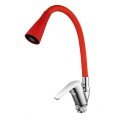 Movable Head Steel Spiral Silicone Coated Faucet Head Cobra Function Faucet - Red Movable Head Steel Spiral Silicone Coated Faucet Head Cobra Function Faucet - Red