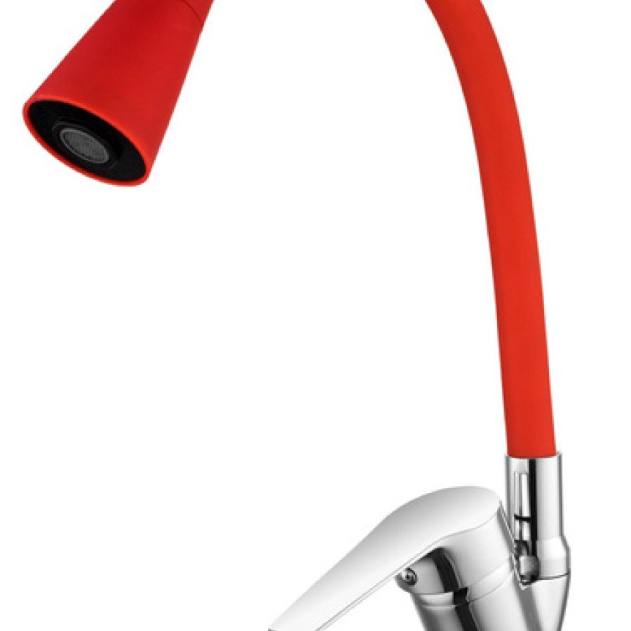 Movable Head Steel Spiral Silicone Coated Faucet Head Cobra Function Faucet - Red Movable Head Steel Spiral Silicone Coated Faucet Head Cobra Function Faucet - Red