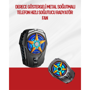 Phone Cooler for Games – 65-85 mm Compatible, with Digital Display