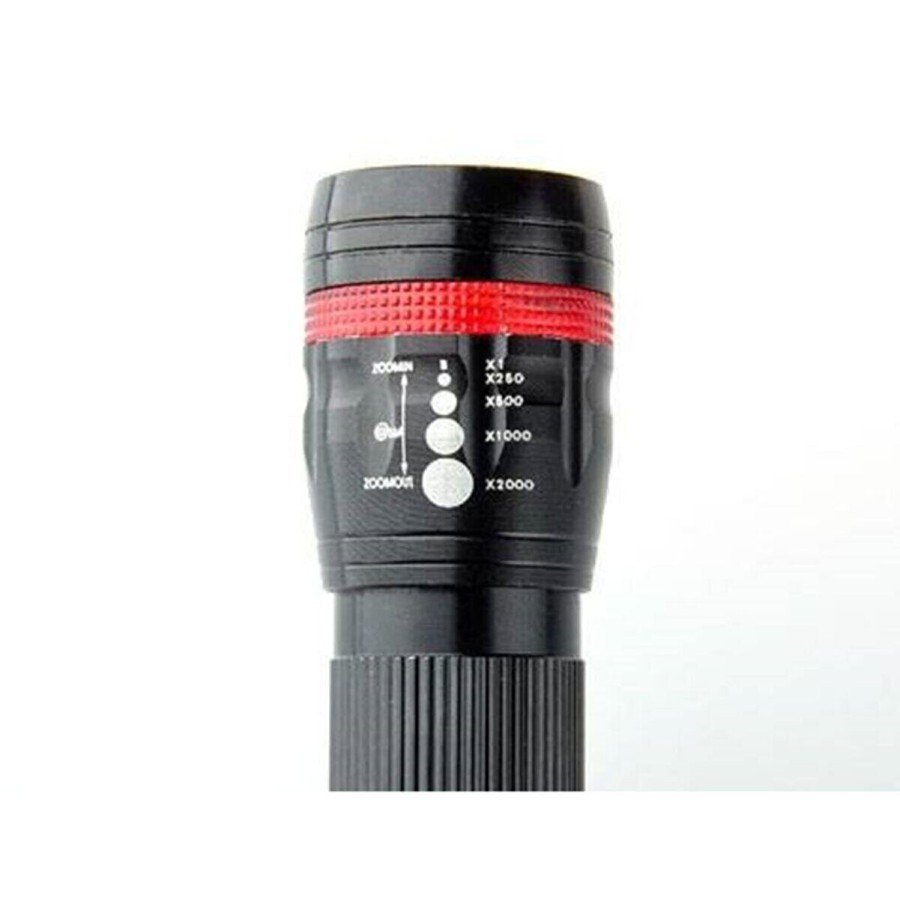 Durable Ranged Zoom Battery-Operated Flashlight for Private Security