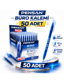 Pensan Büro Ballpoint Pen 1.0 mm Blue 50 Pieces