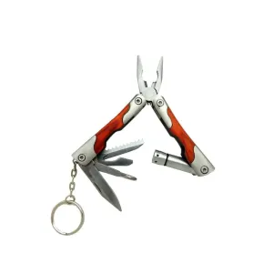 P 1172 Wooden Mini Multi-Purpose Pliers / Pocket Knife 7cm - Wood Metal Handle (Multitool)
