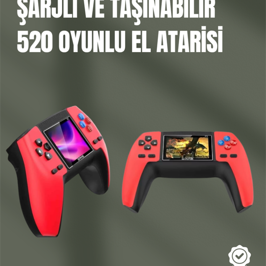 P5 GamePad Retro Console – Nostalgic Gaming Experience, 520 Classic Game Options