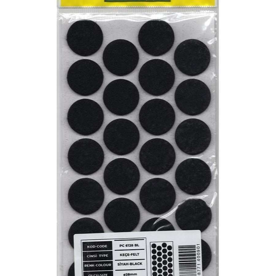 Pacific 6128 BL Adhesive Felt 28 mm Black Pacific 6128 BL Adhesive Felt 28 mm Black