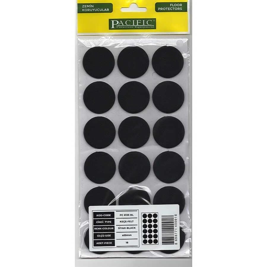 Pacific 6135 BL Adhesive Felt 35 mm Black Pacific 6135 BL Adhesive Felt 35 mm Black