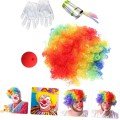 Clown Hair Clown Nose Clown Gloves Clown Magic Walking Stick Set of 4 Clown Hair Clown Nose Clown Gloves Clown Magic Walking Stick Set of 4