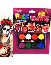 Clown Face Painting Set Makeup Painting Set with Brush 8 Colors