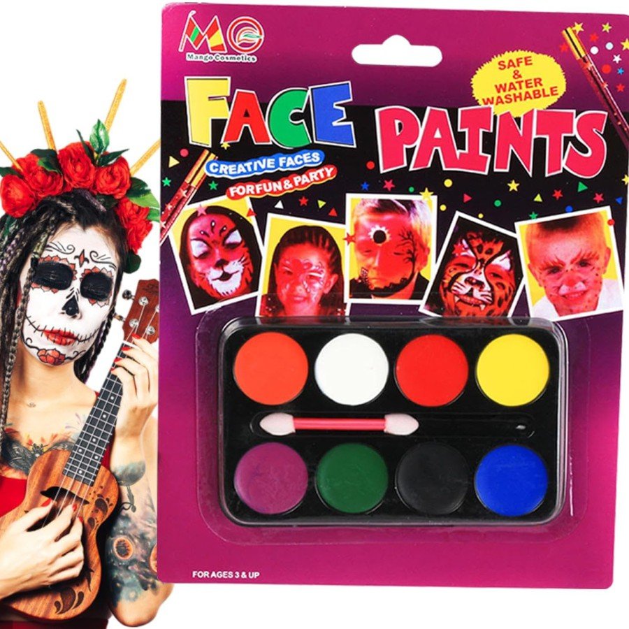 Clown Face Painting Set Makeup Painting Set with Brush 8 Colors