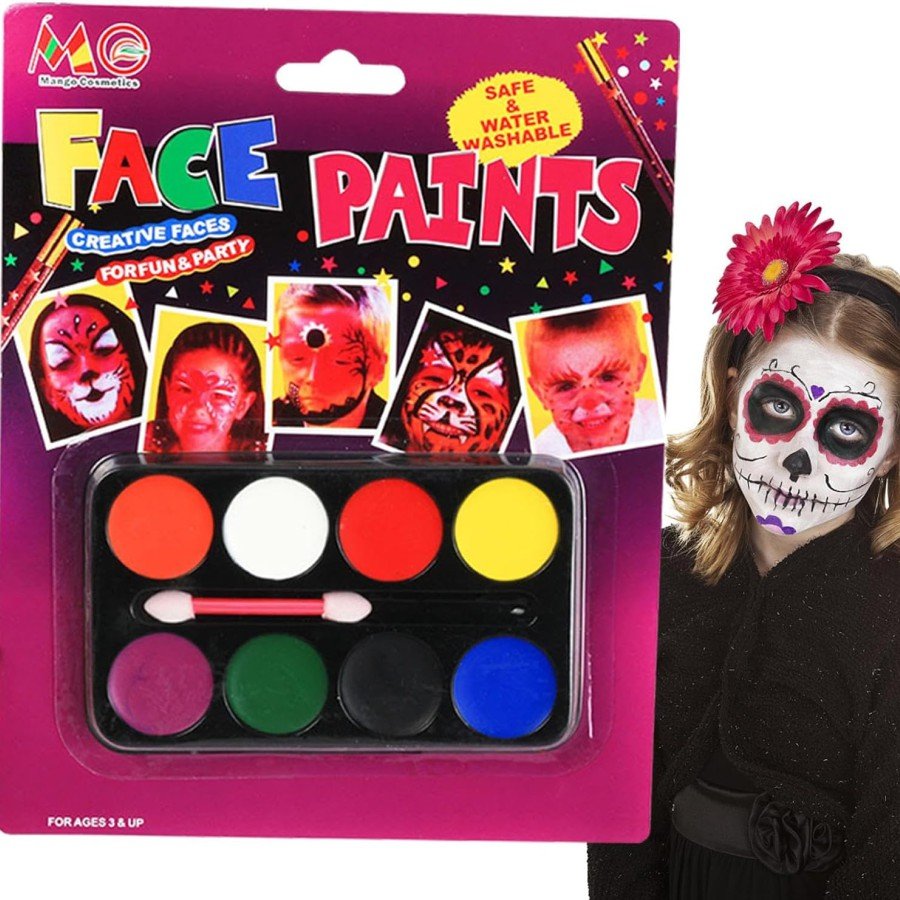 Clown Face Painting Set Makeup Painting Set with Brush 8 Colors